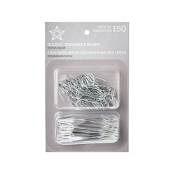 Life at Home Holiday Ornament Hooks 150 Pack - Silver 1 ea, $2.00/1ea