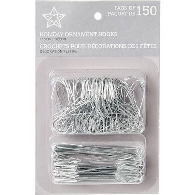 Life at Home Ensemble de 150 crochets pour décorations des fêtes – argent 1 ea, 2,00 $/1ch