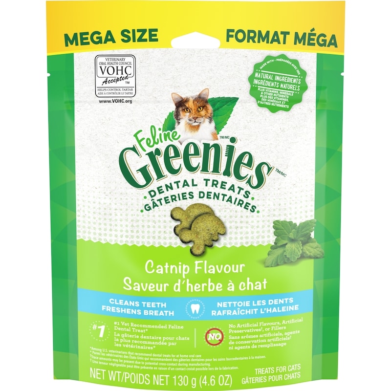 Adult Natural Dental Care Cat Treats, Catnip Flavour, Catnip Flavoir Mega Size