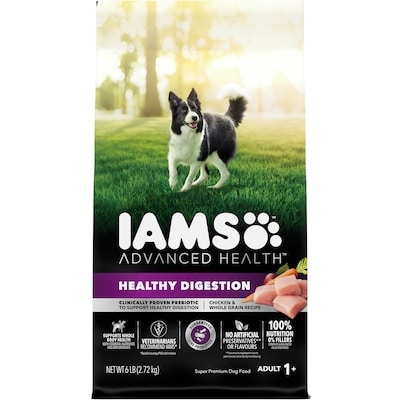 Iams Nourriture sèche pour chiens adultes Advanced Health Digestion saine Recette avec poulet et grains entiers 2.72 kg, 0,77 $/100g