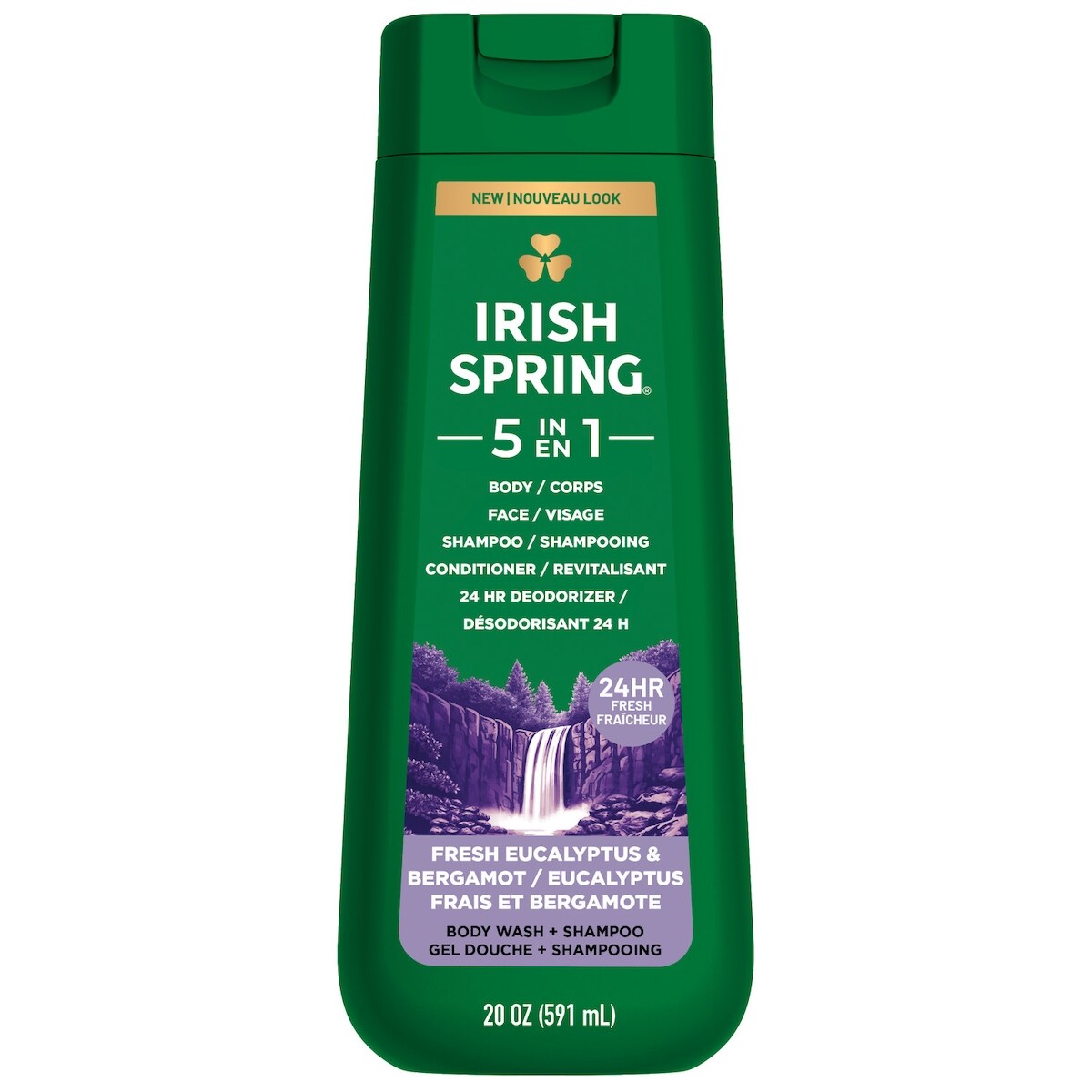 Irish Spring 5 in 1 Body Wash for Men, Cool Fresh Scent