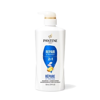 Pantene Shampooing et revitalisant 2 en 1 Répare et protège 530 ml, 1,42 $/100ml