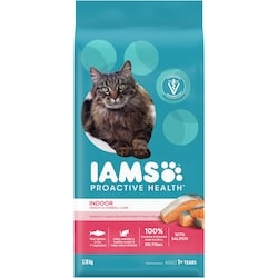 Iams Nourriture pour chats Proactive Health Chat d’intérieur Contrôle du poids et des boules de poils avec saumon 3.18 kg, 0,90 $/100g