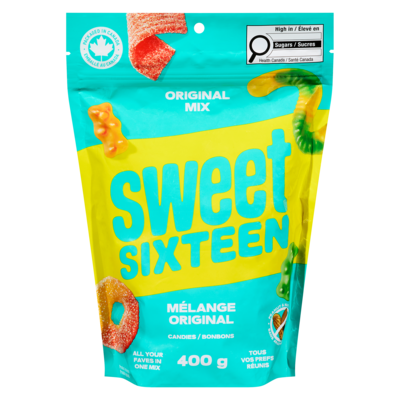 Mondoux Bonbons Sweet Sixteen originaux 400 g, 1,75 $/100g