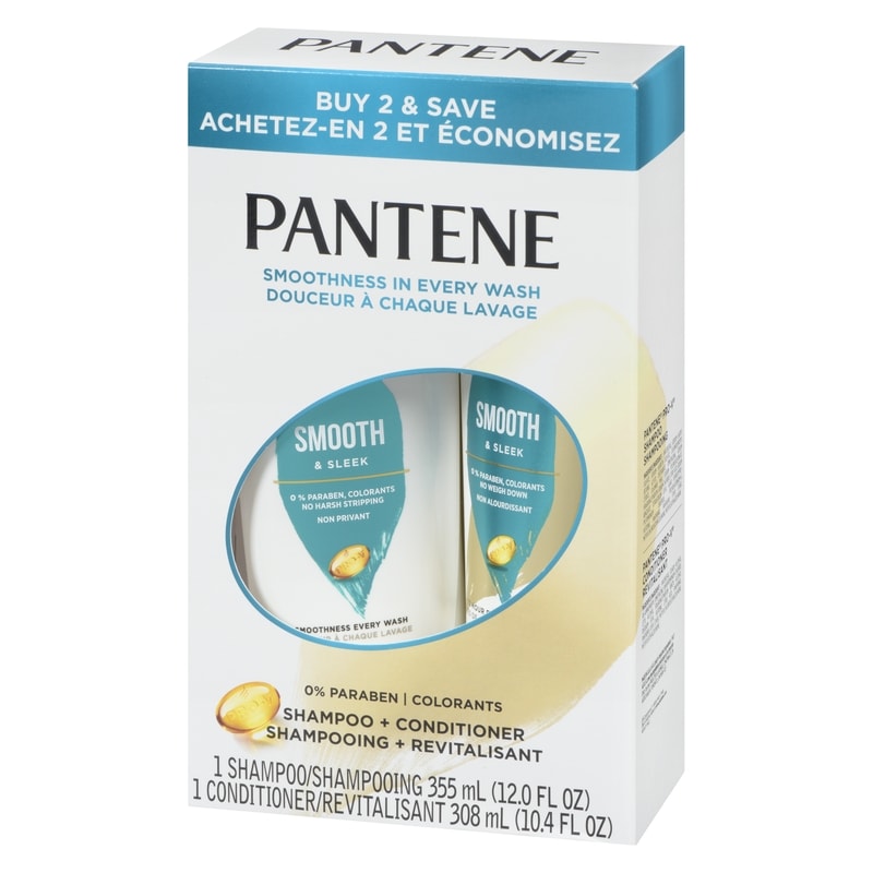 PRO-V Smooth & Sleek Shampoo + Conditioner, Dual Pack, Shampoo + Conditioner