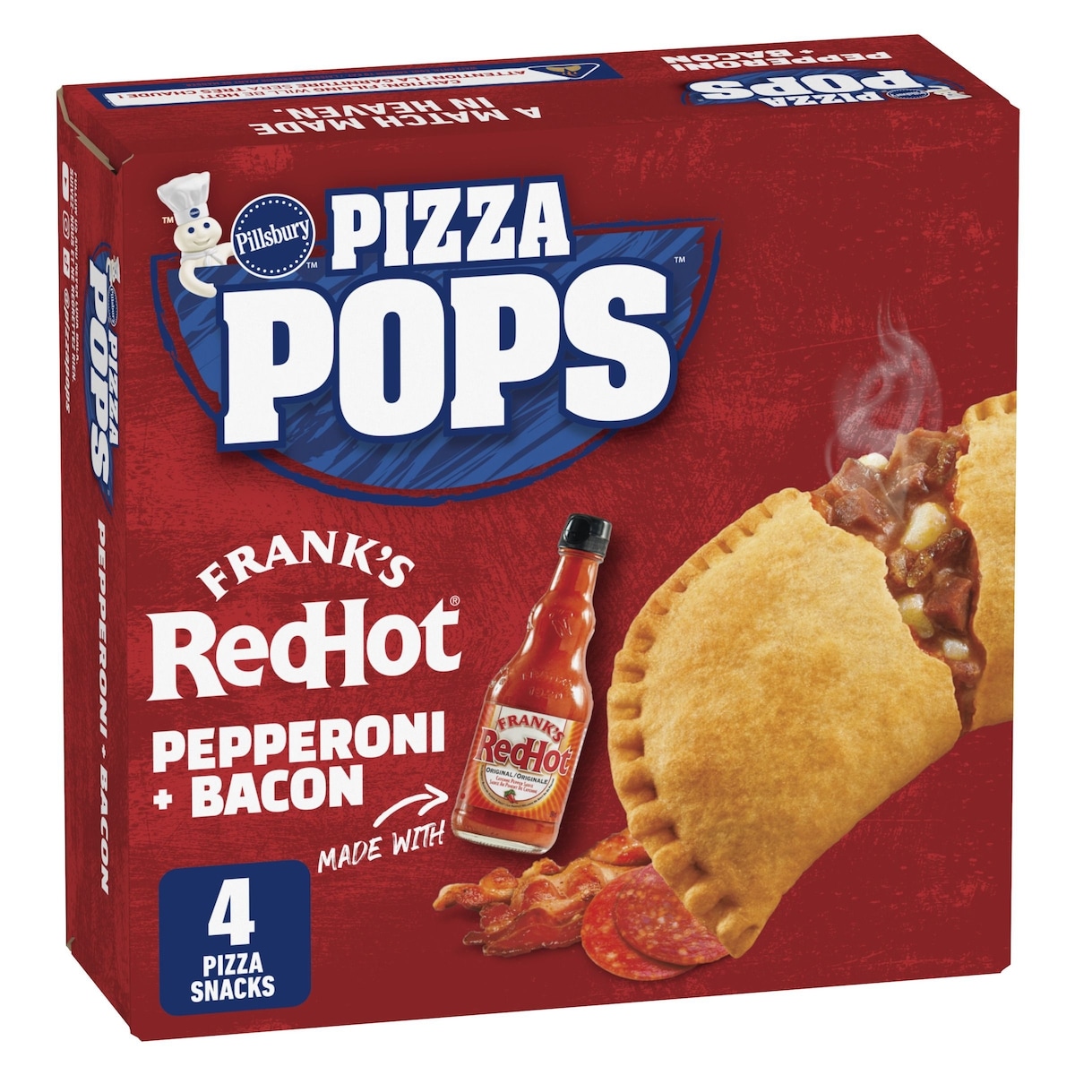 Pillsbury Frozen Pizza Pops Special Edition Frank's Red Hot Pepperoni-Bacon