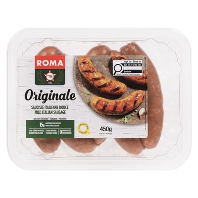 Roma Mild Italian Sausage 450 g, $1.84/100g