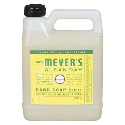 Mrs. Meyer's Clean Day Soap, Honeysuckle Scent Hand Refill 975 ml, $1.33/100ml