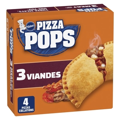 Pillsbury Collations Pizza Surgelées, 3 Viandes, 4 unités 380 g, 1,31 $/100g