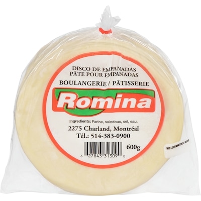 Romina Pâte Pour Empanadas 600 g, $1.08/100g