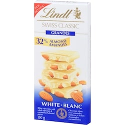 Lindt SWISS CLASSIC GRANDES Almond White Chocolate Bar - 150 g | Zehrs