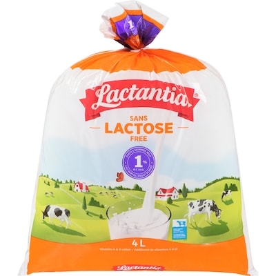Lactantia Lactose Free Partly Skimmed Milk 1% 4 l, $0.29/100ml