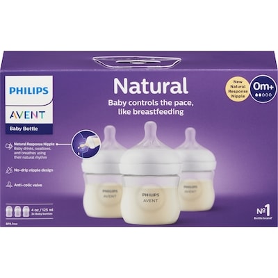 Philips Natural 125 Ml 0M+ Baby Bottle 3 ea, $9.83/1ea