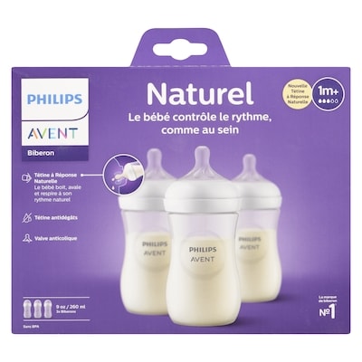 Biberon naturel 260 ml 1m+