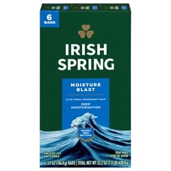 Irish Spring Icy Blast Deodorant Bar Soap, 6 Pack 6x104.0 g, $1.36/100g