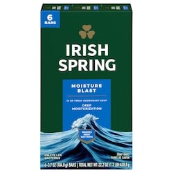 Irish Spring Pain de savon désodorisant icy blast 6x104.0 g, 1,04 $/100g