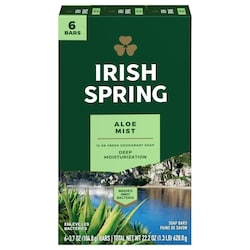 Irish Spring Pain de savon désodorisant aloe mist 6x104.0 g, 1,04 $/100g