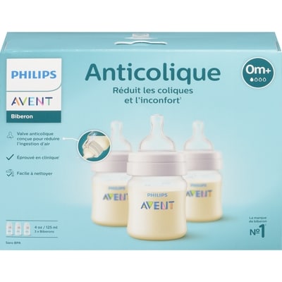 Phillips Anticolique 125 Ml 0M+ Biberon 3 ea, 9,00 $/1ch