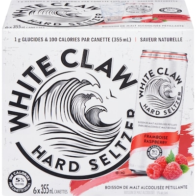 WHITE CLAW Framboises (Pièce d’identité requise au moment du ramassage) 6x355.0 ml, 0,69 $/100ml