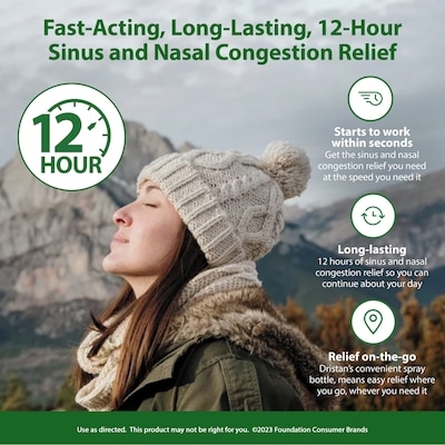 Dristan Long Lasting Mentholated Nasal Spray 30 ml, $33.30/100ml