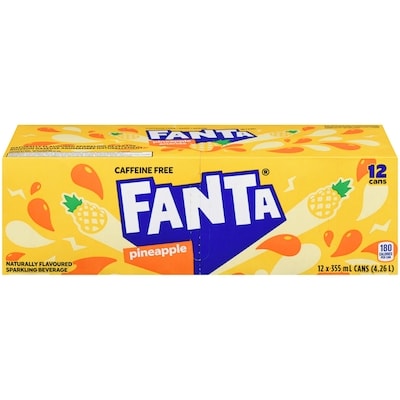 FANTA Soda Pineapple Fridgepack Cans 12x355.0 ml, $0.19/100ml