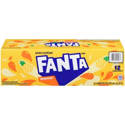 Fanta Soda Pineapple Fridgepack Cans 12x355.0 ml, 0,19 $/100ml