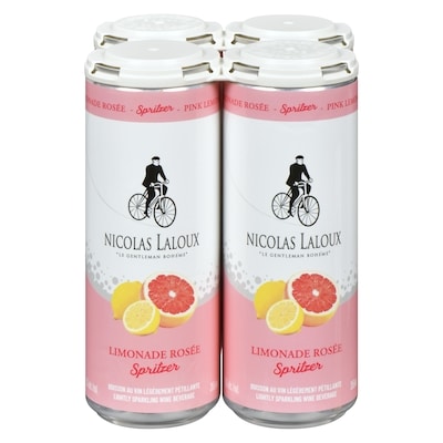 Nicolas Laloux Boisson au vin légèrement pétillante limonade rosée spritzer (Pièce d’identité requise au moment du ramassage) 4x355.0 ml, 0,91 $/100ml