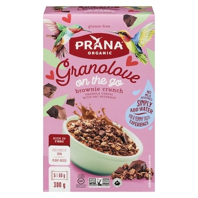 Prana Granola Cereal With Oat Beverage Granolove On The Go Brownie Crunch 300 g, $2.66/100g