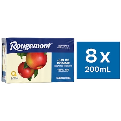 Rougemont Boîtes de jus de pomme non fait de concentré 8x200.0 ml, 0,37 $/100ml
