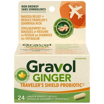 Gravol Ginger Traveler's Shield Probiotic 24 ea, $0.75/1ea