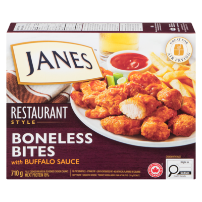 Janes Boneless Chicken Bites Buffalo 710 g, $2.39/100g