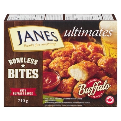 Janes Boneless Chicken Bites Buffalo 710 g, $2.67/100g