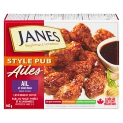 Janes Ailes de poulet miel et ail 660 g, 2,12 $/100g