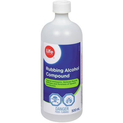 Life Brand Rubbing Alcohol 500 ml, $1.00/100ml