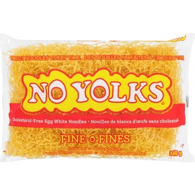 No Yolks Nouilles De Blancs D'Œufs Sans Cholestérolfines 340 g, 1,03 $/100g