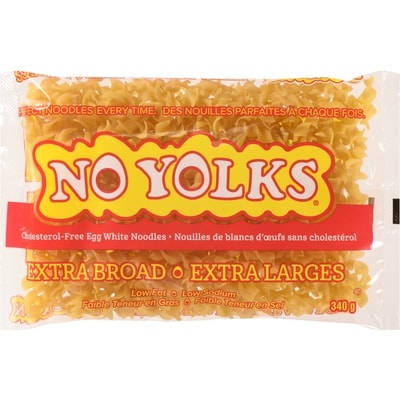 No Yolks Extra Larges Nouilles De Blancs D'Œufs Sans Cholestérol 340 g, 1,03 $/100g