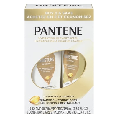 Pantene PRO-V Daily Moisture Renewal Dual Pack Shampoo + Conditioner 2x1.0 ea, $5.50/1ea