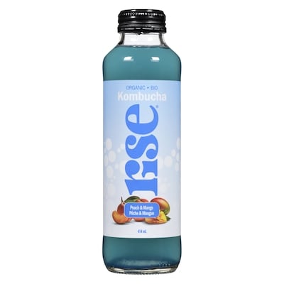 Rise Kombucha Peach & Mango 414 ml, $1.21/100ml