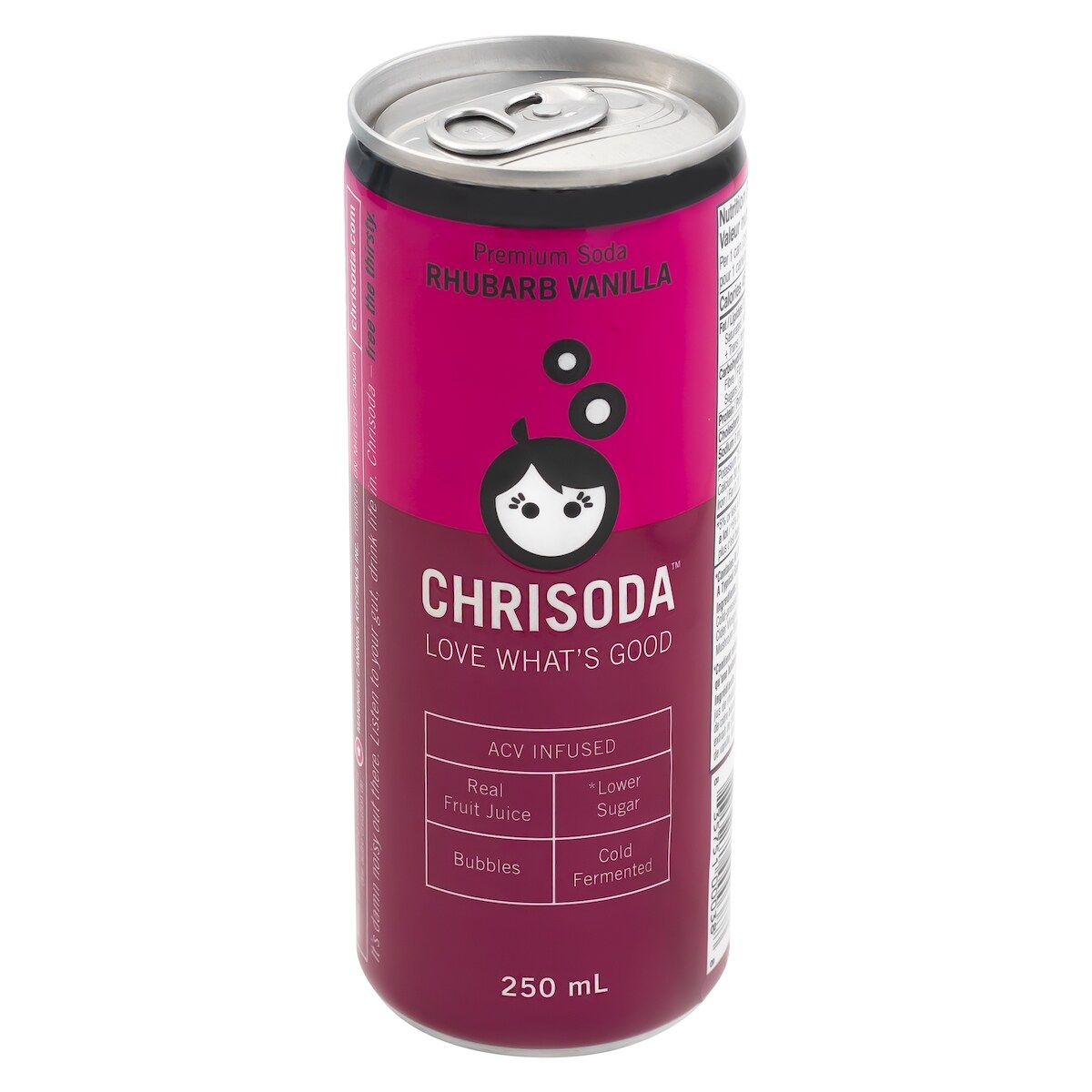 Chrisoda Premium Soda, Rhubarb Vanilla 250 ml, $1.52/100ml