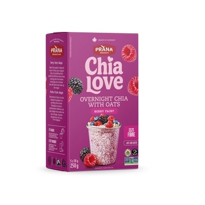 Prana Chialove - Overnight Chia Oats Berry Fairy 250 g, $2.72/100g