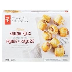 President's Choice Mini Sausage Rolls, Chicken 500 g, $2.40/100g