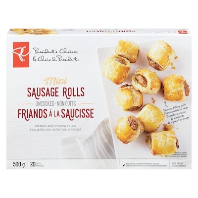 President's Choice Mini Sausage Rolls, Chicken 500 g, $2.40/100g