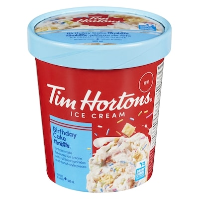 Tim Hortons Birthday Cake Timbits Ice Cream 500 ml, $1.40/100ml