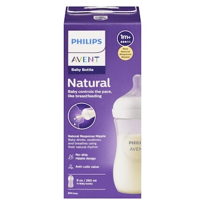 Philips Baby Bottle Natural 260 Ml 1m+ 1 ea, $13.99/1ea