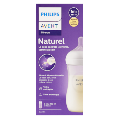Biberon naturel 260 ml 1m+