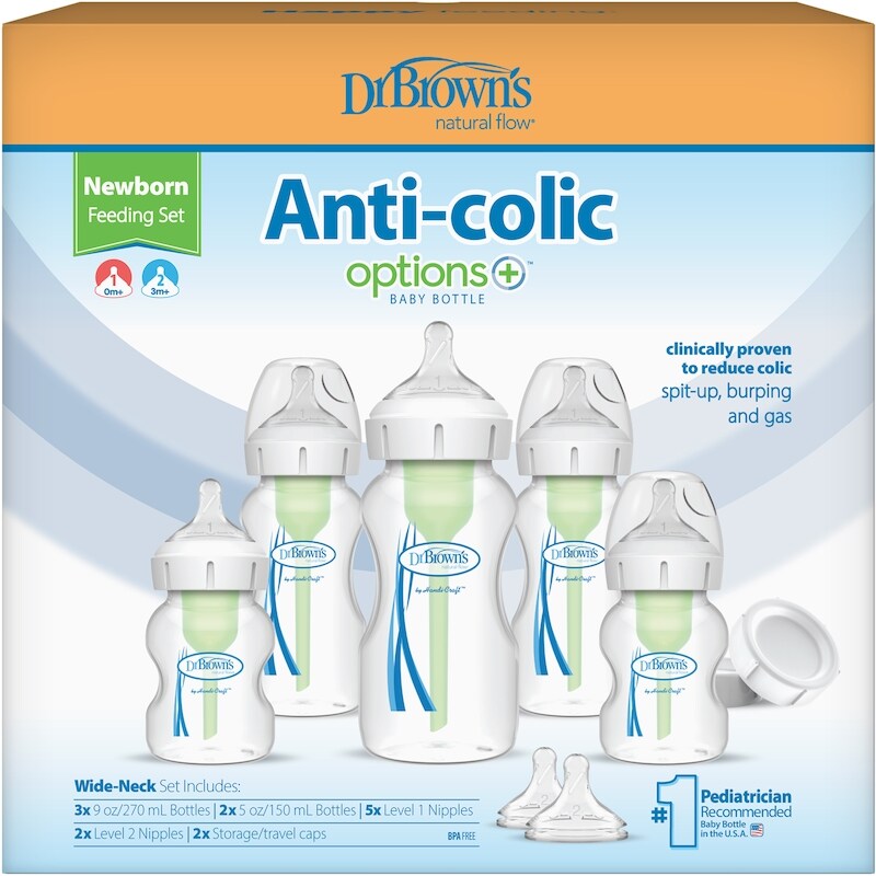 Options+ Wide Neck Newborn Feeding Set
