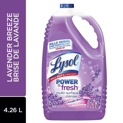Lysol Nettoyant tout-usage, À verser, Lavande, Nettoyant multi surface 4.26 l, 0,33 $/100ml