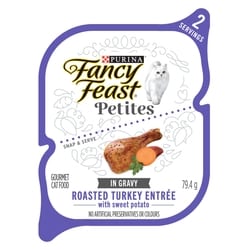 Purina Fancy Feast Petites Wet Cat Food Roasted Turkey Entrée 79.4 g, $1.88/100g