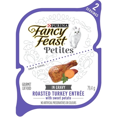 Purina Fancy Feast Petites Roasted Turkey Entrée, Wet Cat Food 79.4 g, $1.37/100g