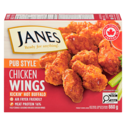 Janes Chicken Wings Buffalo 660 g, $2.12/100g